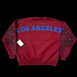 NWT SPIRIT JERSEY Sweatshirt Los Angeles Unisex Stars Animal Print Streetwear